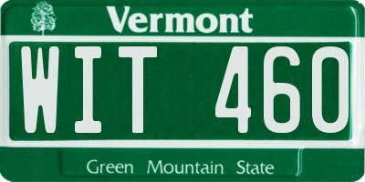 VT license plate WIT460