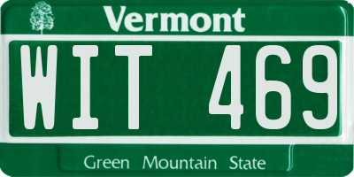 VT license plate WIT469