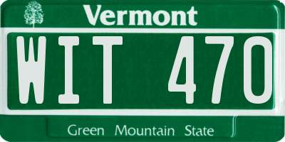 VT license plate WIT470