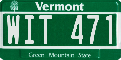 VT license plate WIT471