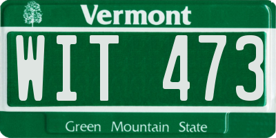 VT license plate WIT473