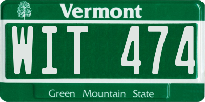 VT license plate WIT474