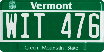 VT license plate WIT476