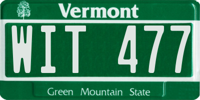 VT license plate WIT477