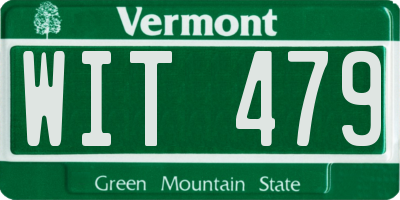 VT license plate WIT479