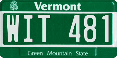 VT license plate WIT481
