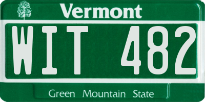VT license plate WIT482