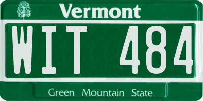 VT license plate WIT484