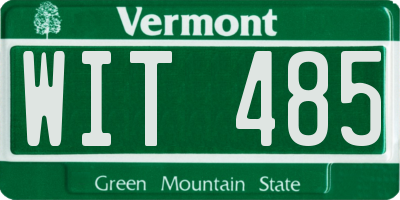 VT license plate WIT485