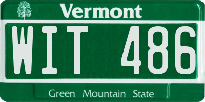 VT license plate WIT486