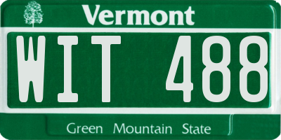 VT license plate WIT488