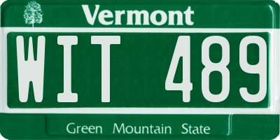 VT license plate WIT489