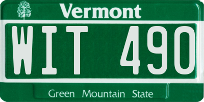 VT license plate WIT490