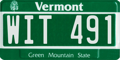 VT license plate WIT491