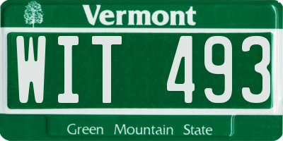 VT license plate WIT493