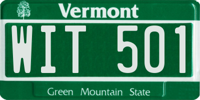 VT license plate WIT501