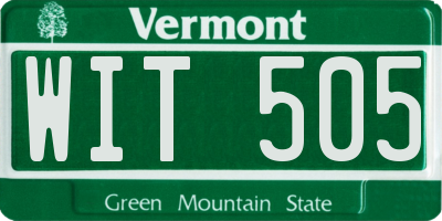VT license plate WIT505