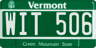 VT license plate WIT506