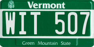 VT license plate WIT507