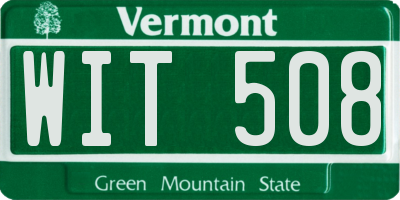 VT license plate WIT508