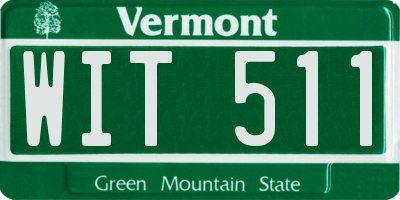 VT license plate WIT511