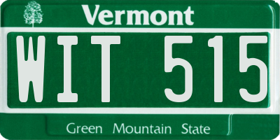 VT license plate WIT515