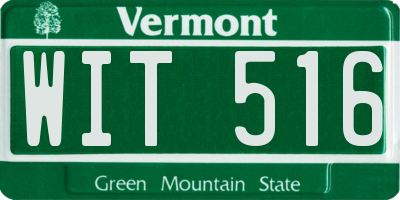VT license plate WIT516
