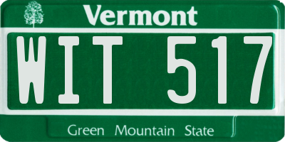 VT license plate WIT517
