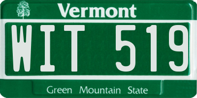 VT license plate WIT519