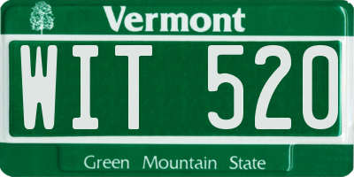 VT license plate WIT520