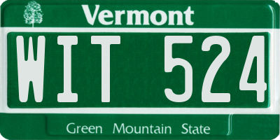 VT license plate WIT524