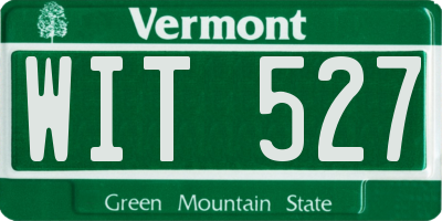 VT license plate WIT527