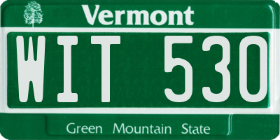 VT license plate WIT530