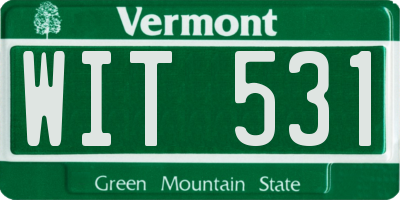 VT license plate WIT531