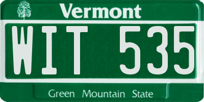 VT license plate WIT535
