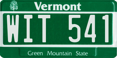 VT license plate WIT541