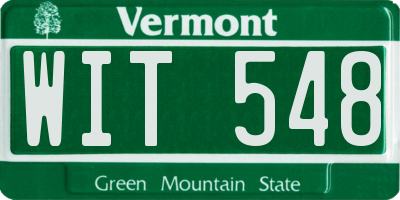 VT license plate WIT548