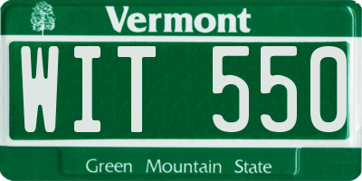 VT license plate WIT550