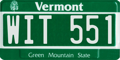VT license plate WIT551