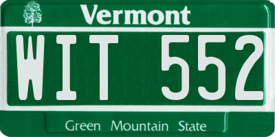 VT license plate WIT552