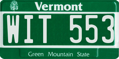 VT license plate WIT553