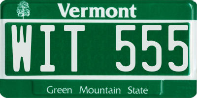 VT license plate WIT555