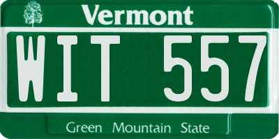 VT license plate WIT557
