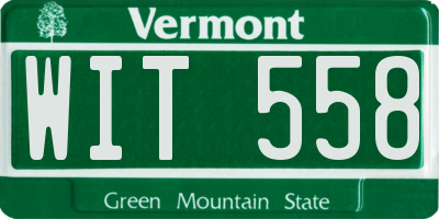VT license plate WIT558