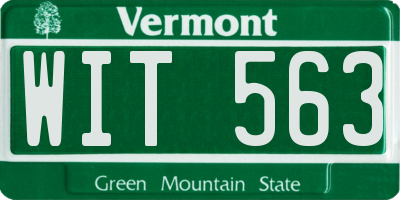 VT license plate WIT563
