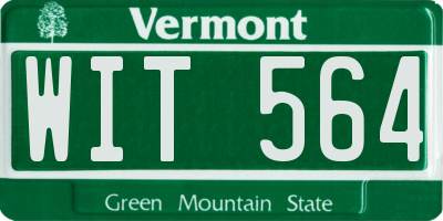 VT license plate WIT564