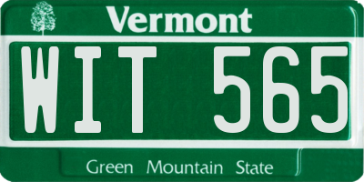 VT license plate WIT565