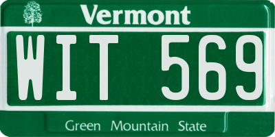 VT license plate WIT569