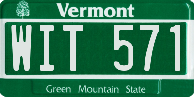 VT license plate WIT571