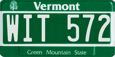 VT license plate WIT572